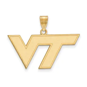 14k Yellow Gold Virginia Tech Medium Logo Pendant - Virginia Tech 14k Yellow Gold Pendant