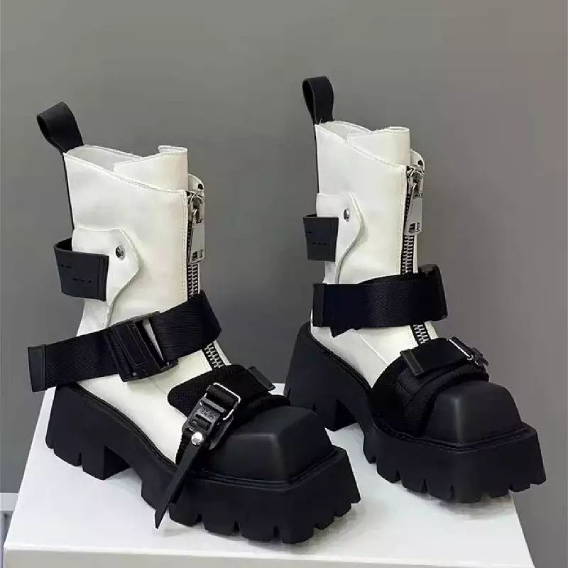 2023 Women's Thick Bottom Zipper Modern Design Shoes, New Boots for Women