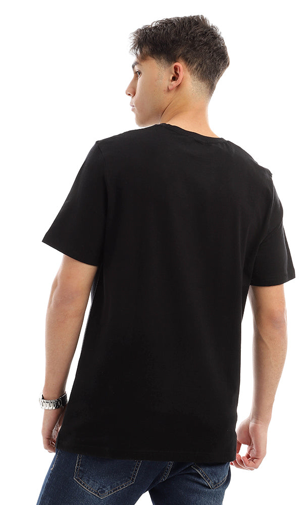 21213 Black Slip On Cotton Tee - Solid Basic Option