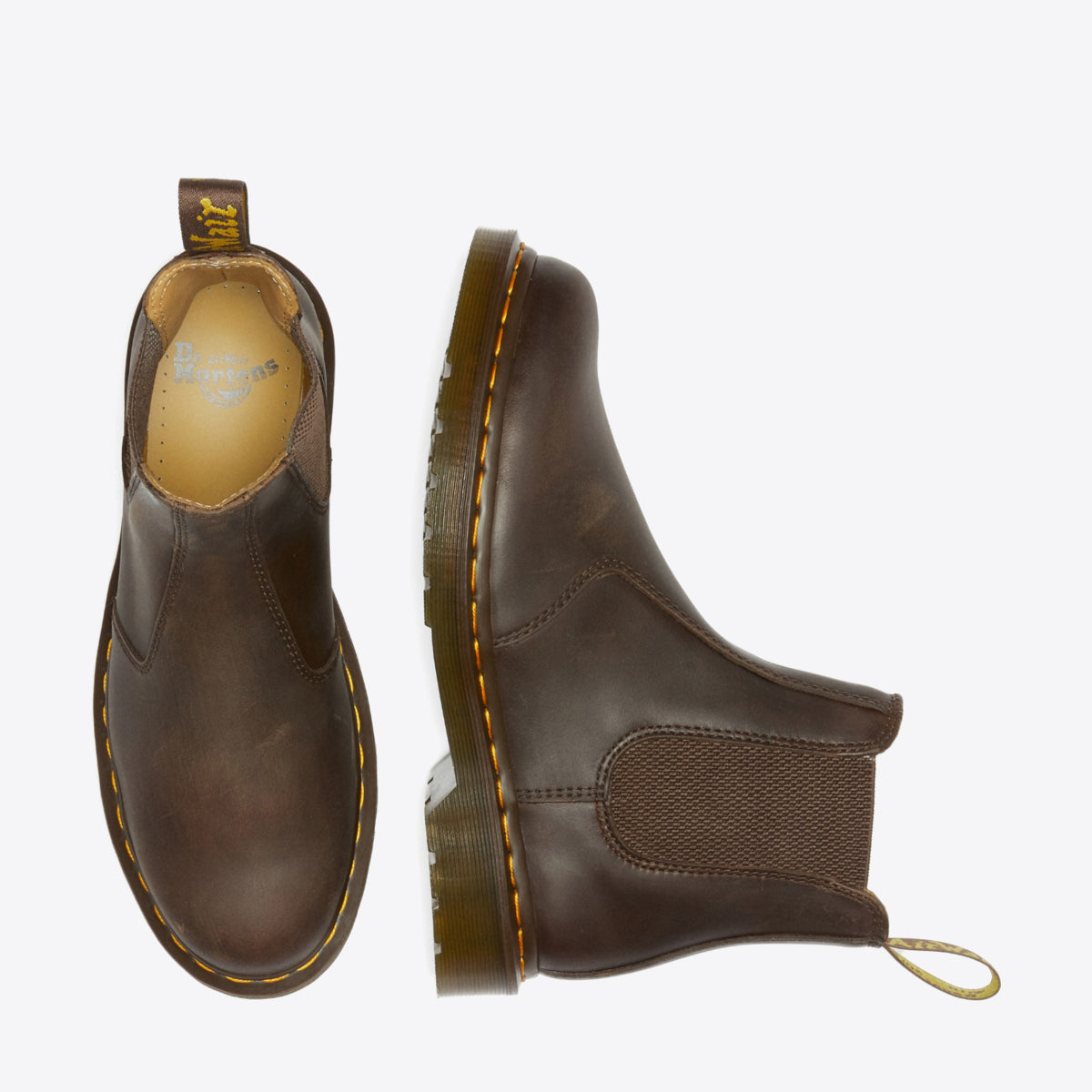 2976 Yellow Stitch Crazy Horse Chelsea Boot - Search engine optimized result is: Yellow Stitch Crazy Horse Chelsea Boot