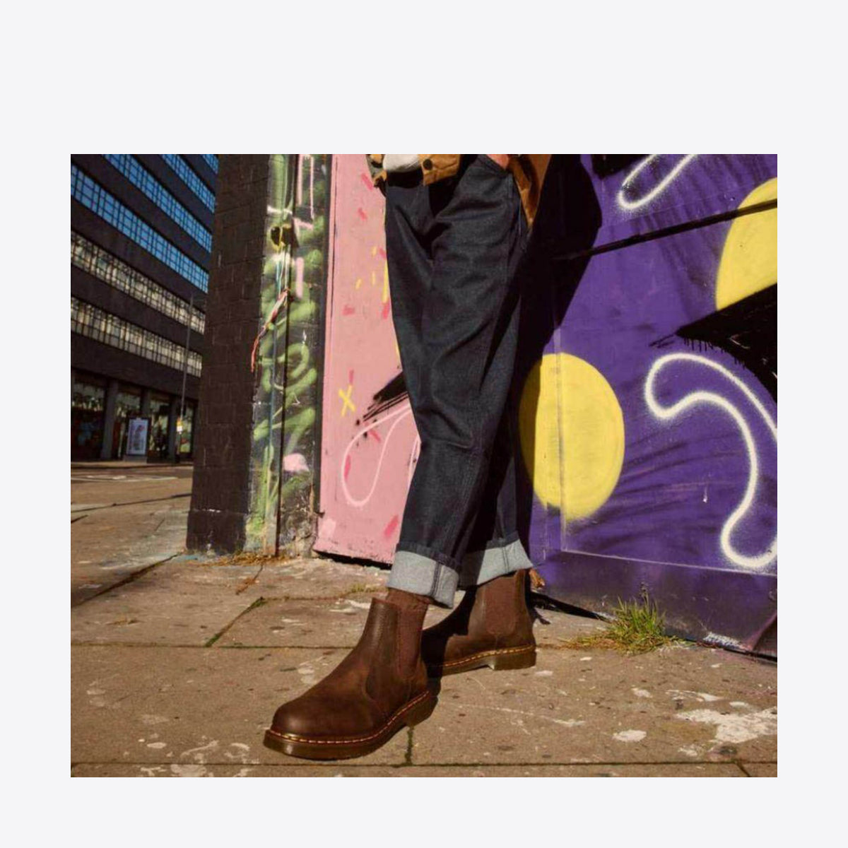 2976 Yellow Stitch Crazy Horse Chelsea Boot - Search engine optimized result is: Yellow Stitch Crazy Horse Chelsea Boot