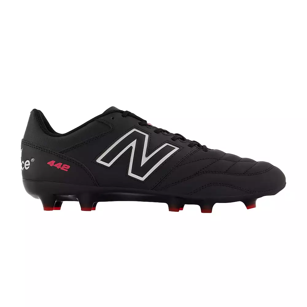 442 V2 Team FG 2E Football Boots Black White Red - New Balance