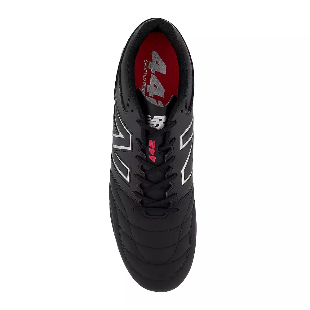 442 V2 Team FG 2E Football Boots Black White Red - New Balance