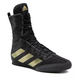 adidas Box Hog 4 Boxing Boots - Black and Gold