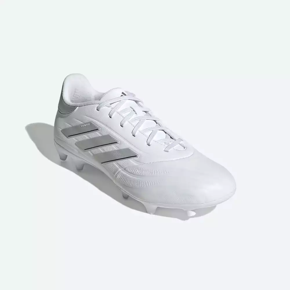 Adidas Copa Pure II League FG Soccer Cleats (White/Silver Metallic)