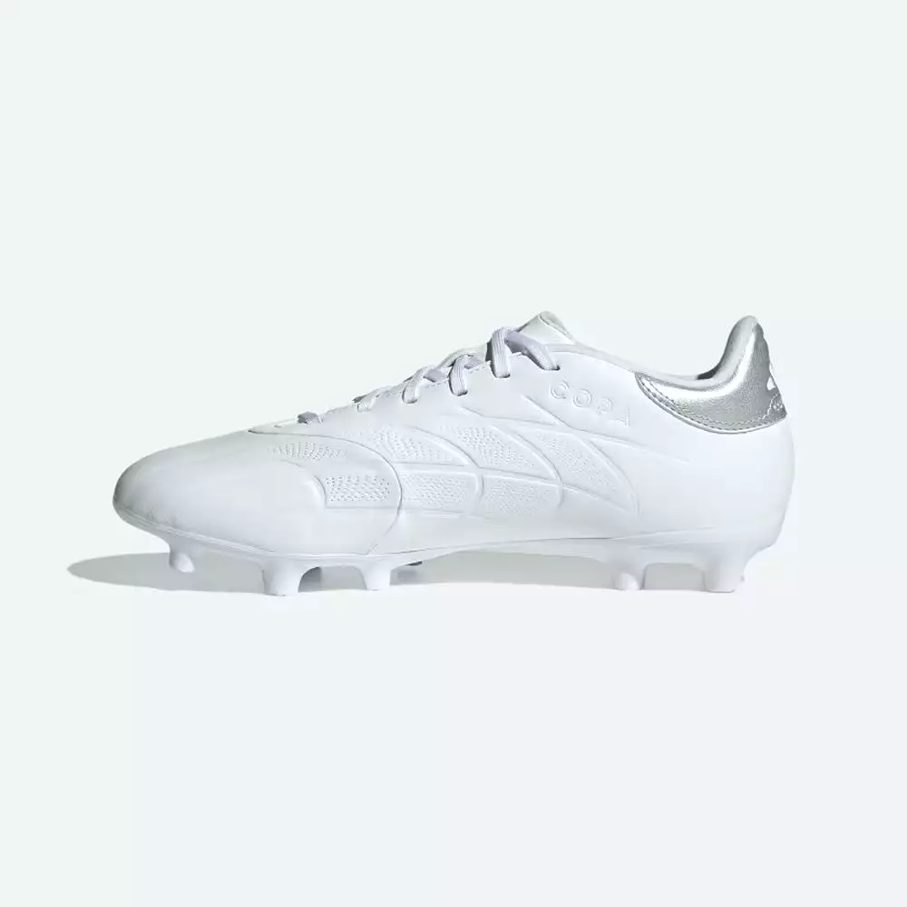 Adidas Copa Pure II League FG Soccer Cleats (White/Silver Metallic)