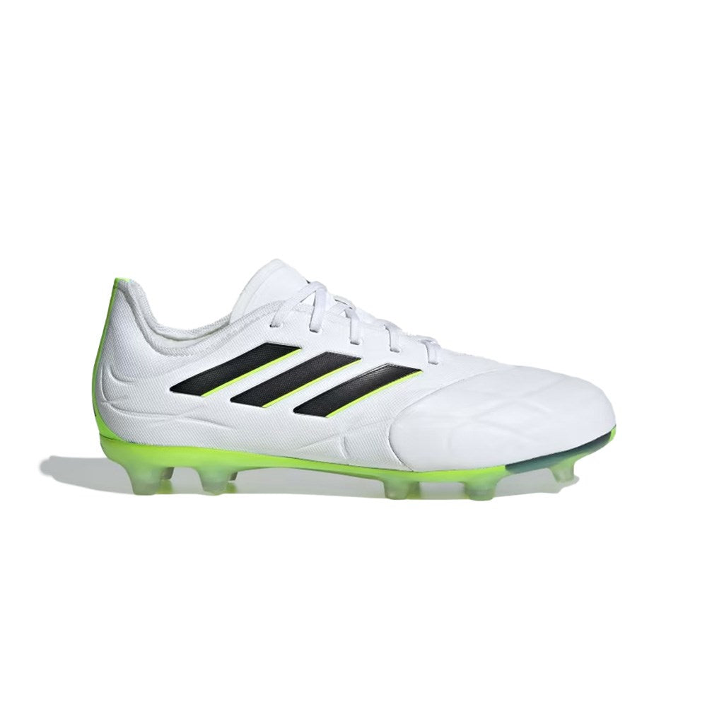 Adidas Copa Pure II.1 FG Junior Football Boots, white, black, lucid lemon