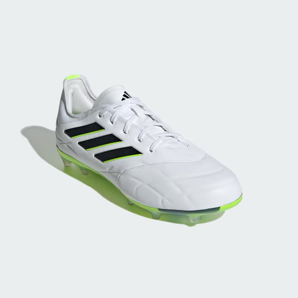 Adidas Copa Pure II.1 FG Junior Football Boots, white, black, lucid lemon