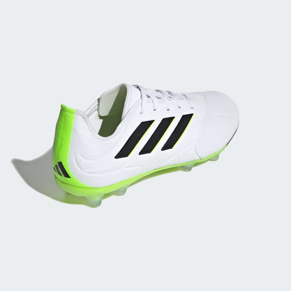 Adidas Copa Pure II.1 FG Junior Football Boots, white, black, lucid lemon