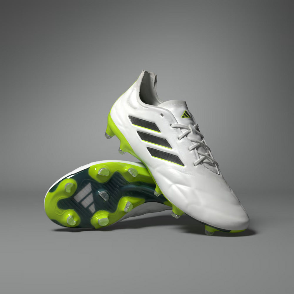 Adidas Copa Pure II.1 FG Soccer Shoes - White/Black/Lucid Lemon