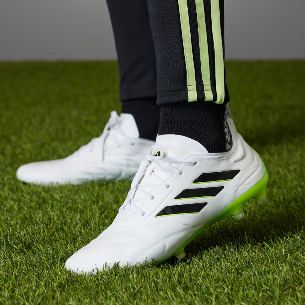 Adidas Copa Pure II.1 FG Soccer Shoes - White/Black/Lucid Lemon