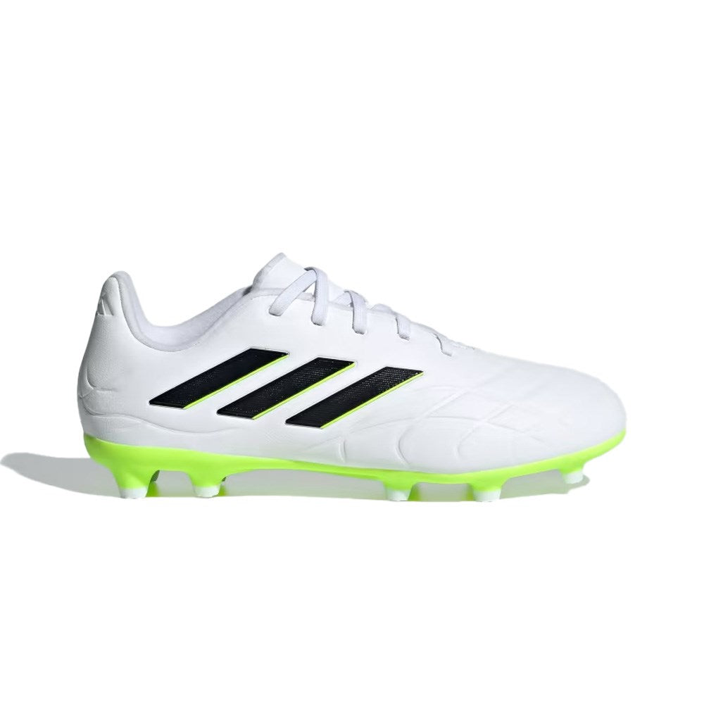 Adidas Copa Pure II.3 FG Jnr Soccer Cleats - White/Black/Lucid Lemon