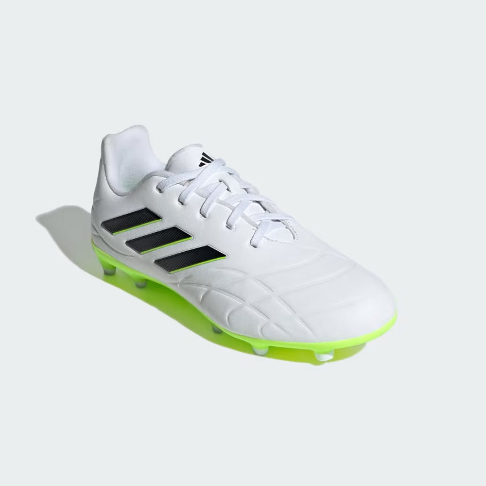 Adidas Copa Pure II.3 FG Jnr Soccer Cleats - White/Black/Lucid Lemon