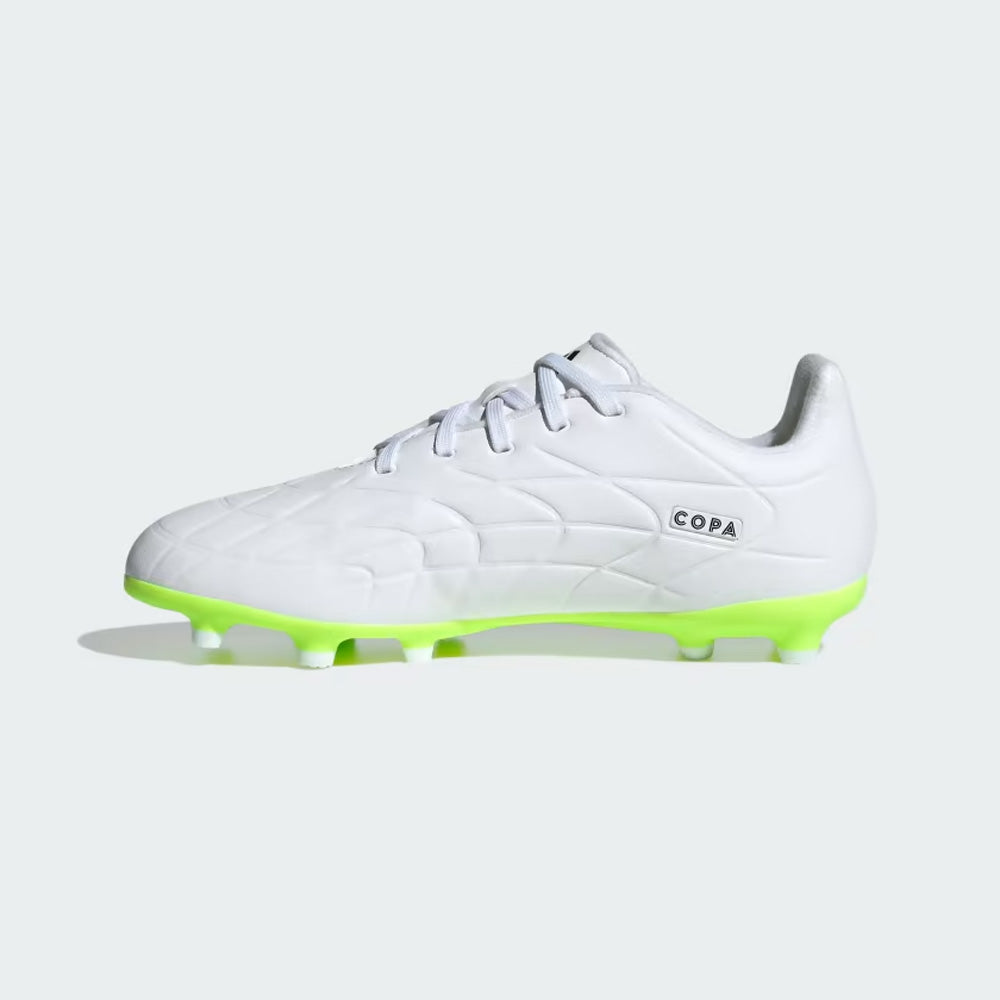 Adidas Copa Pure II.3 FG Jnr Soccer Cleats - White/Black/Lucid Lemon