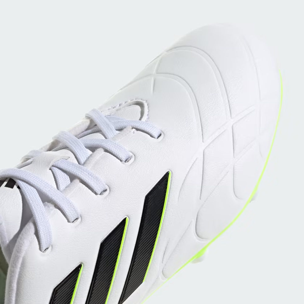 Adidas Copa Pure II.3 FG Jnr Soccer Cleats - White/Black/Lucid Lemon