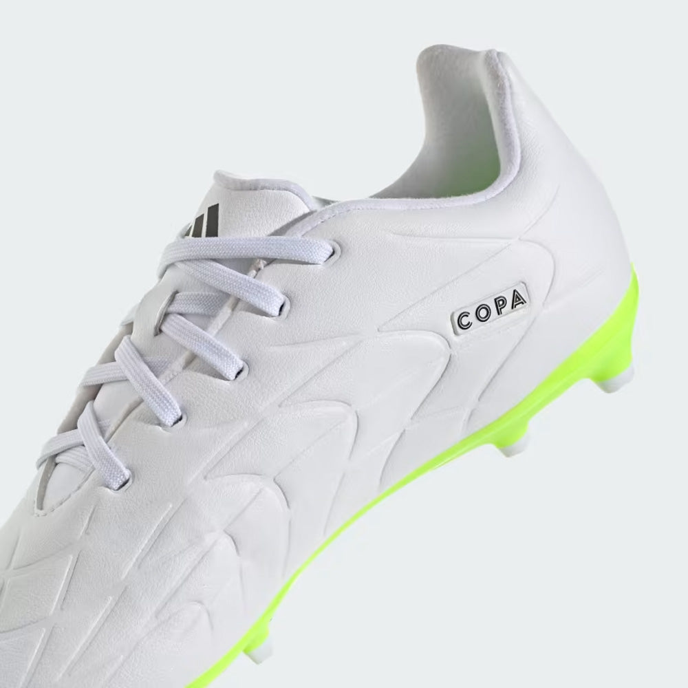 Adidas Copa Pure II.3 FG Jnr Soccer Cleats - White/Black/Lucid Lemon