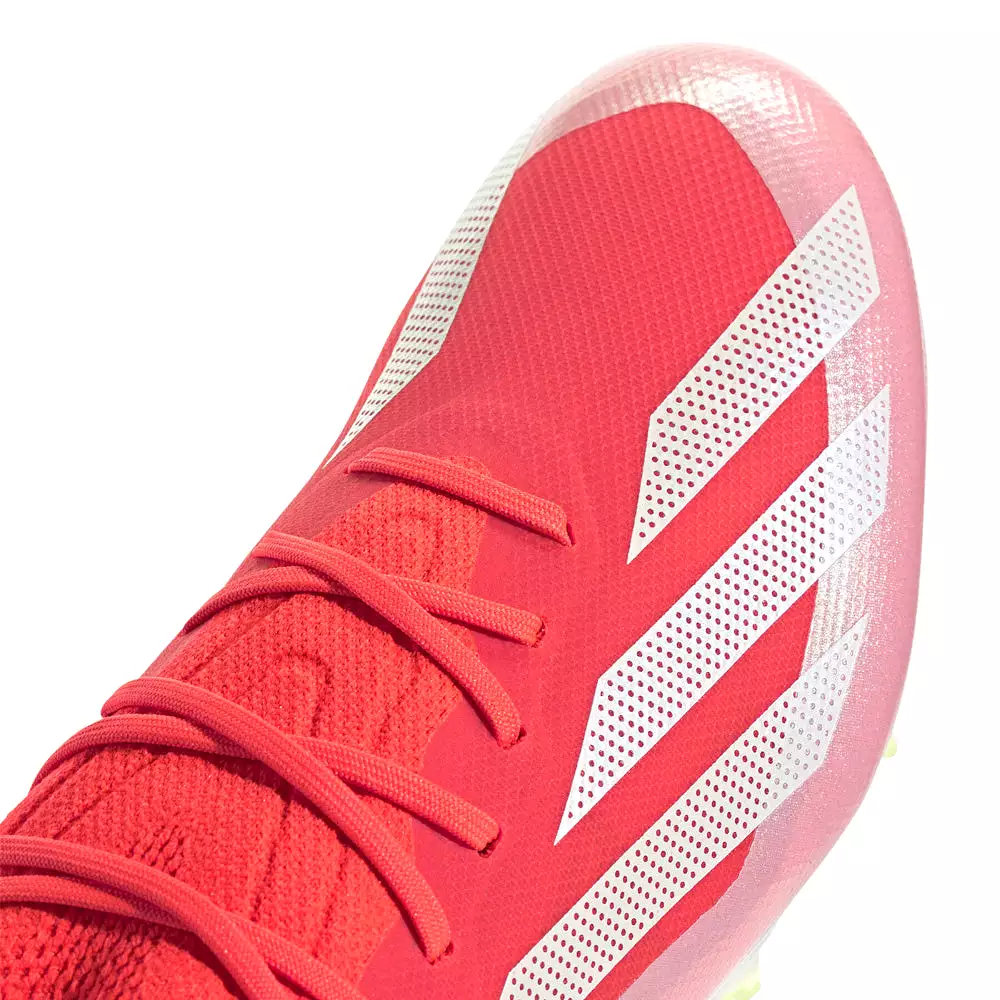 Adidas Crazyfast Elite FG Football Boots - Solar Red, White, Yellow.