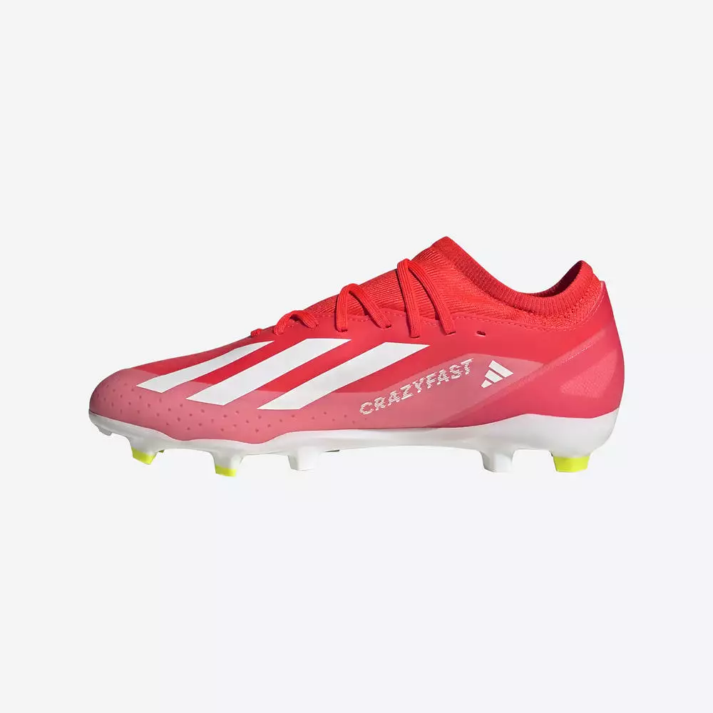 Adidas Crazyfast League FG Football Boots - Solar Red/White/Yellow