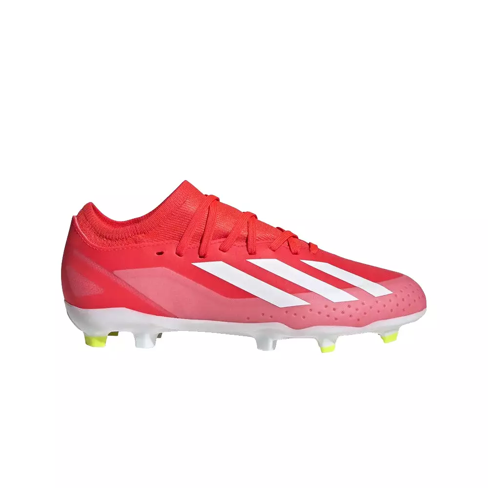 Adidas Crazyfast League FG Junior Football Boots - Solar Red/White/Yellow