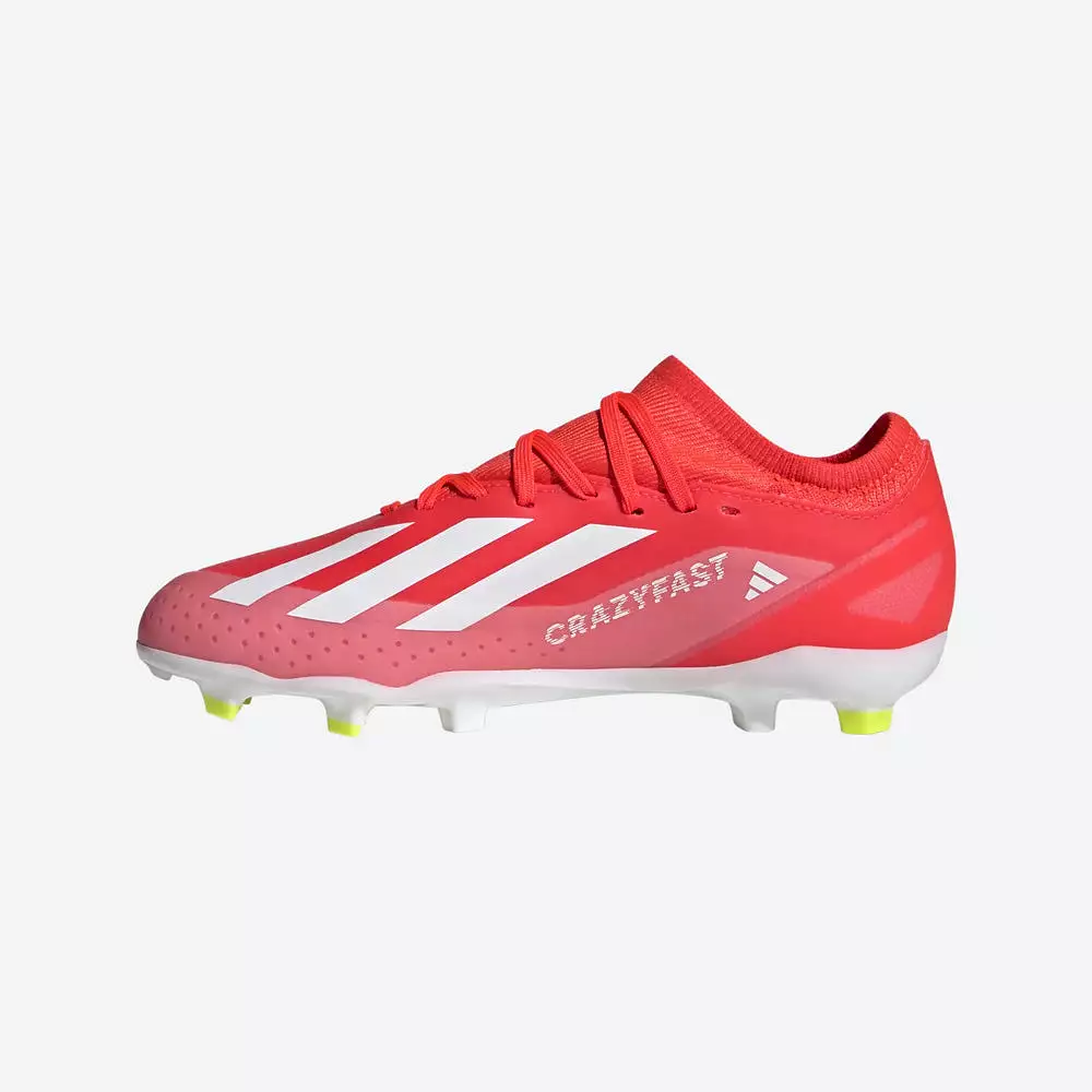 Adidas Crazyfast League FG Junior Football Boots - Solar Red/White/Yellow