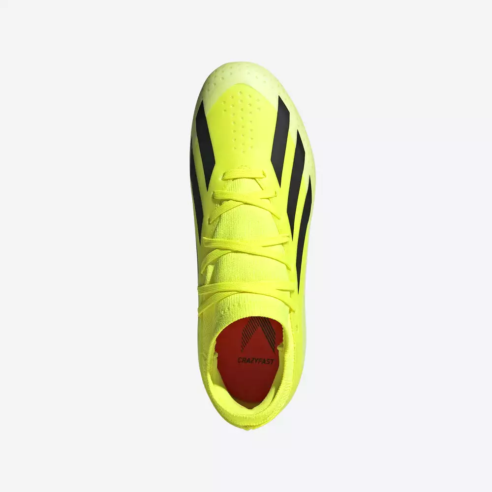 Adidas Crazyfast League FG Junior Football Boots - Team Solar Yellow/Black/Solar Red.