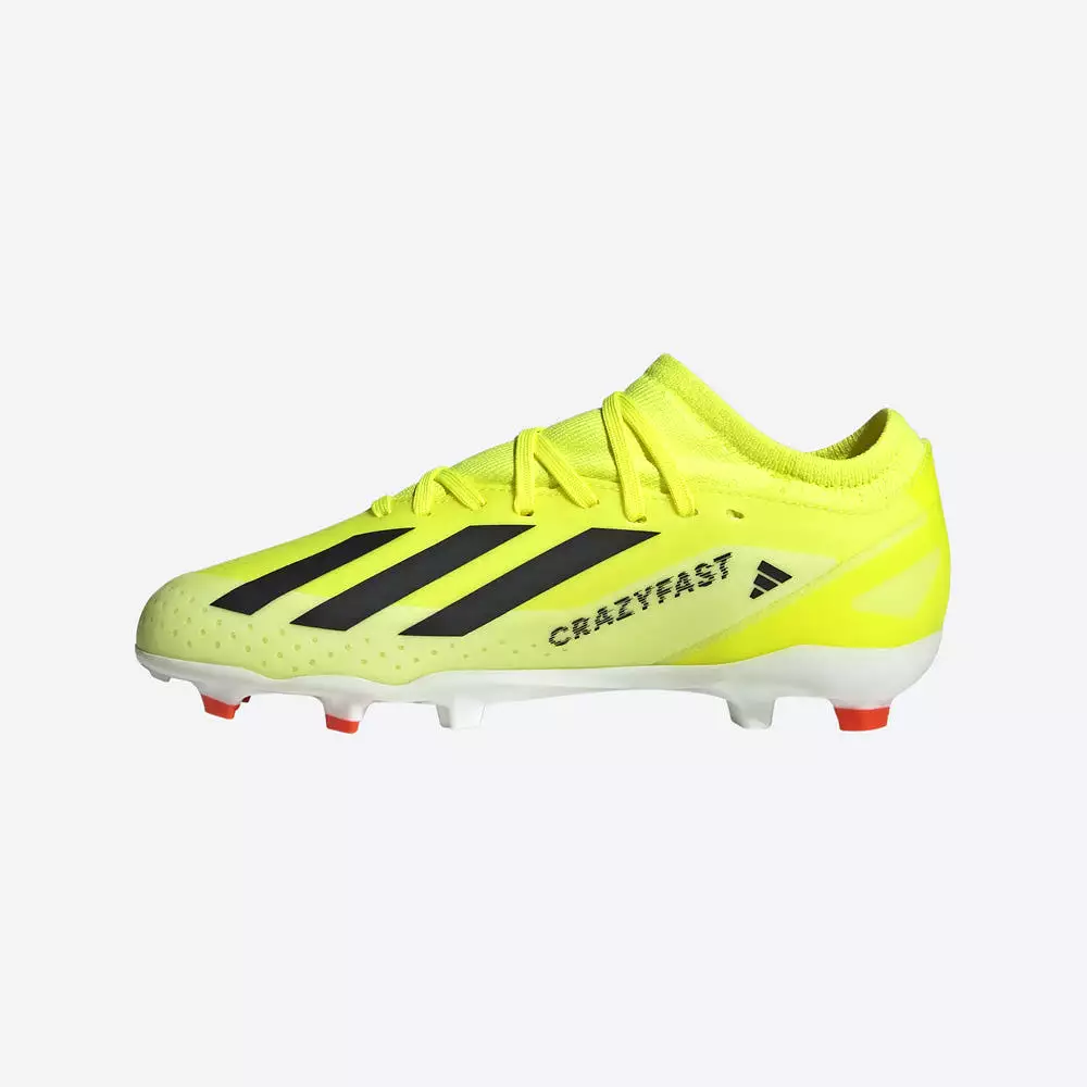 Adidas Crazyfast League FG Junior Football Boots - Team Solar Yellow/Black/Solar Red.