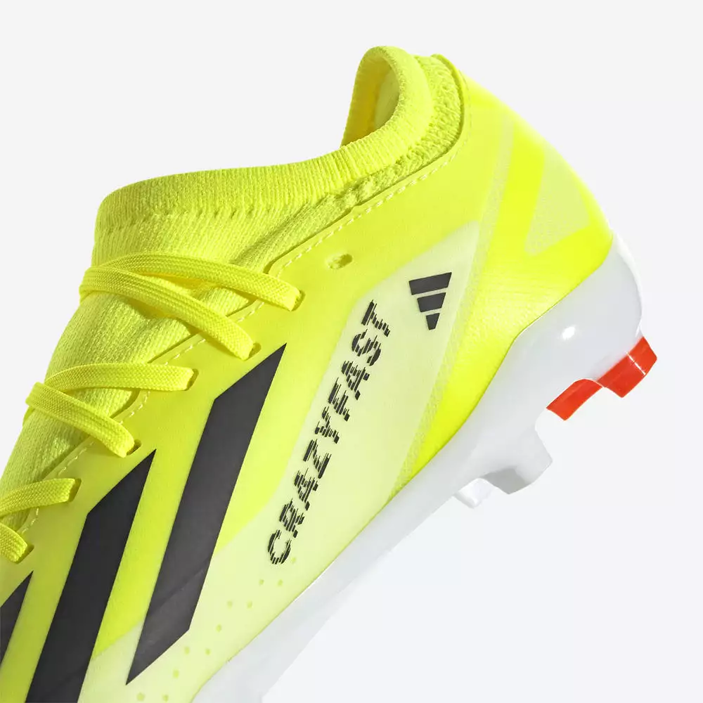 Adidas Crazyfast League FG Junior Football Boots - Team Solar Yellow/Black/Solar Red.