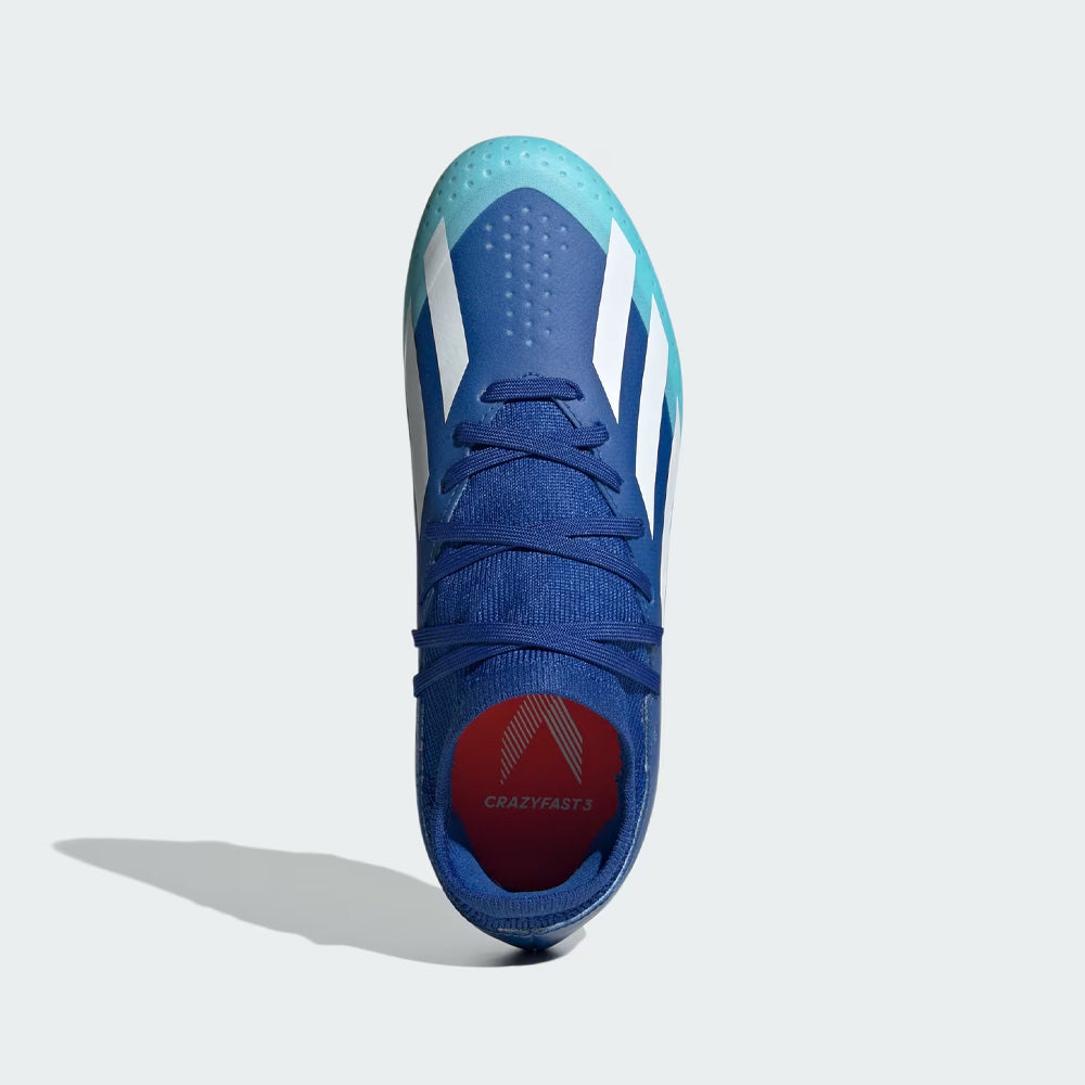 Adidas Crazyfast.3 FG Jnr Football Shoes - Bright Royal/White/Red.