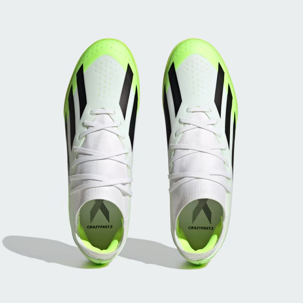 Adidas Crazyfast.3 IN Football Boots White Black Lucid Lemon