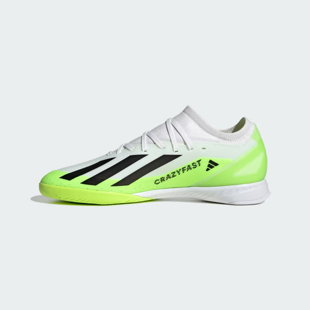 Adidas Crazyfast.3 IN Football Boots White Black Lucid Lemon