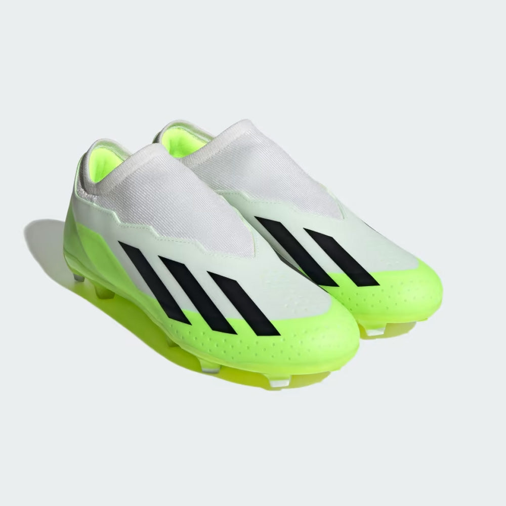 Adidas Crazyfast.3 LL FG Football Boots, White/Black/Lucid Lemon