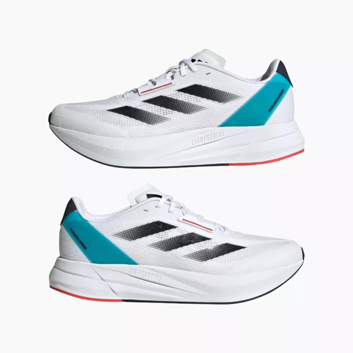 Adidas Duramo Speed Men's Running Shoes, Cloud White Core Black Lucid Cyan