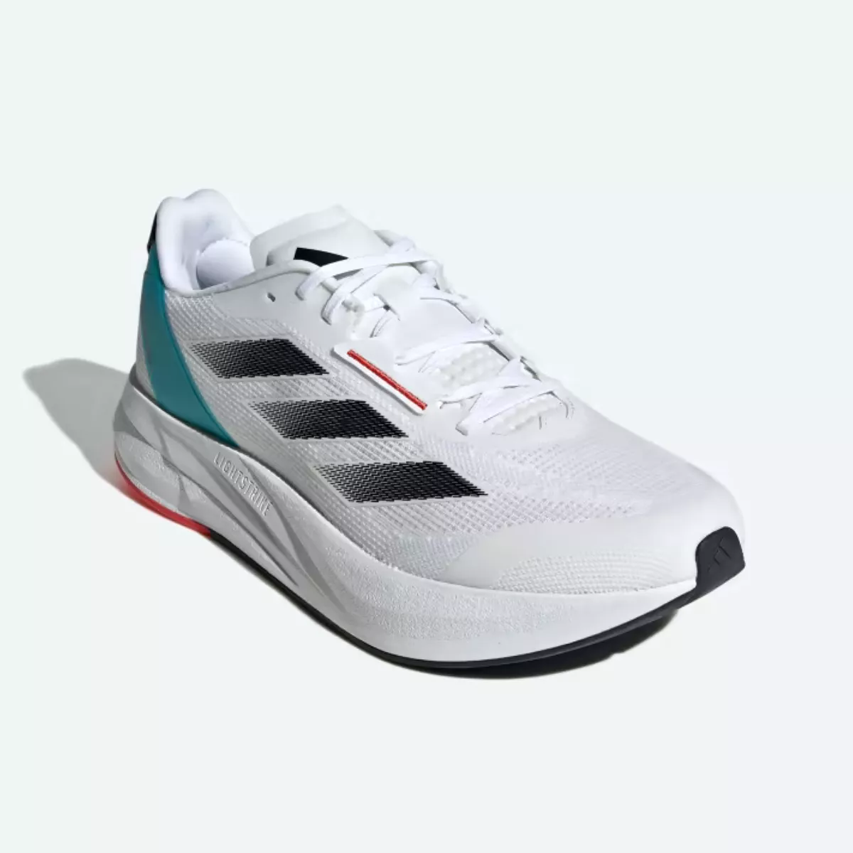 Adidas Duramo Speed Men's Running Shoes, Cloud White Core Black Lucid Cyan