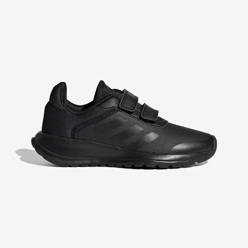 Adidas Kids Running Shoes - Tensaur Run 2.0 - Black Strap, School Sports, Children's.