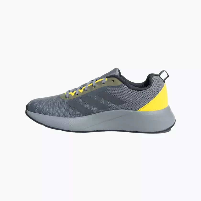 Adidas Men's Running Shoes - Medium Lead / Grey Six / Impact Yellow