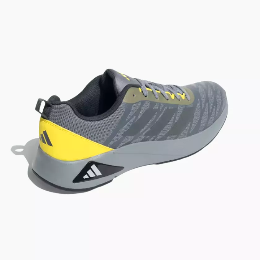 Adidas Men's Running Shoes - Medium Lead / Grey Six / Impact Yellow