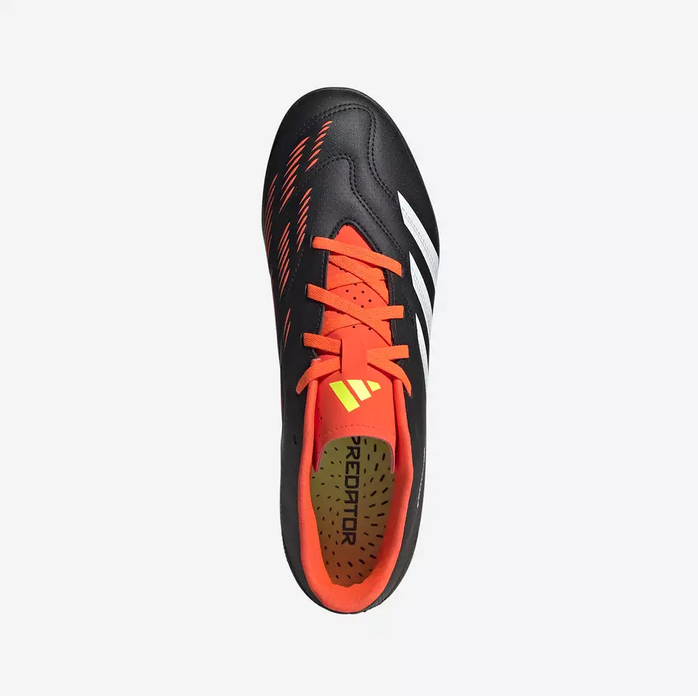 Adidas Predator Club Turf Football Boots - Black/White/Solar Red