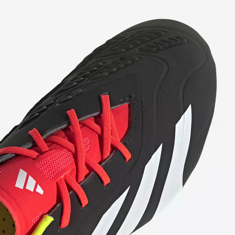 Adidas Predator Elite Youth Soccer Cleats (Black/White/Solar Red)