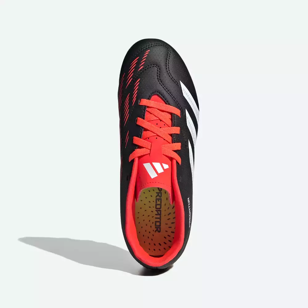 Adidas Predator FxG Jnr Football Boots - Black/White/Solar Red