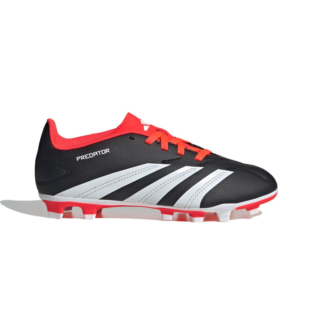 Adidas Predator FxG Junior Football Boots Black White Solar Red