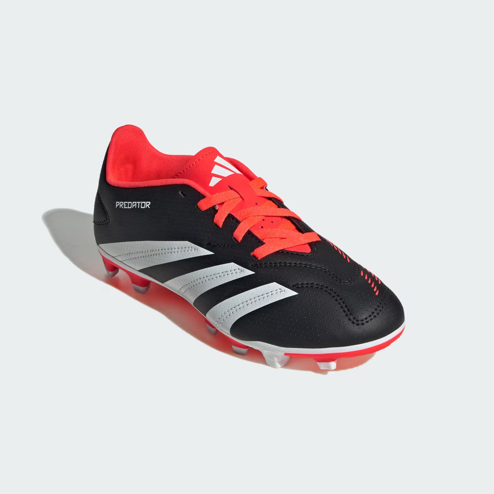 Adidas Predator FxG Junior Football Boots Black White Solar Red