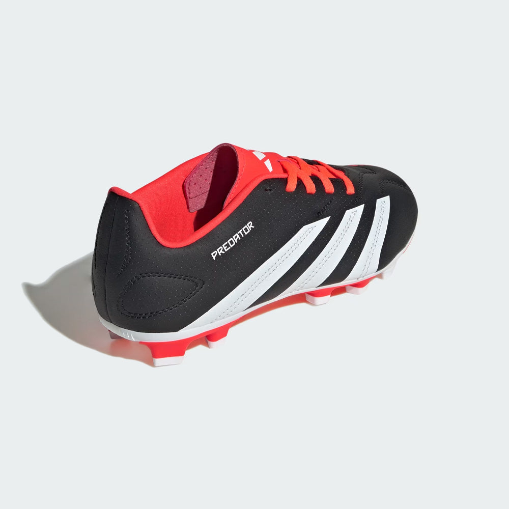 Adidas Predator FxG Junior Football Boots Black White Solar Red