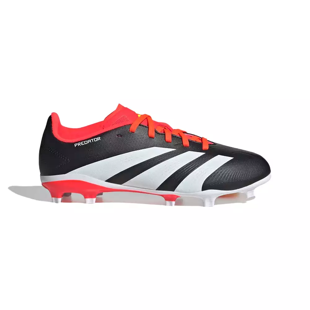 Adidas Predator League 24 FG Junior Football Boots - Black, White, Solar Red.