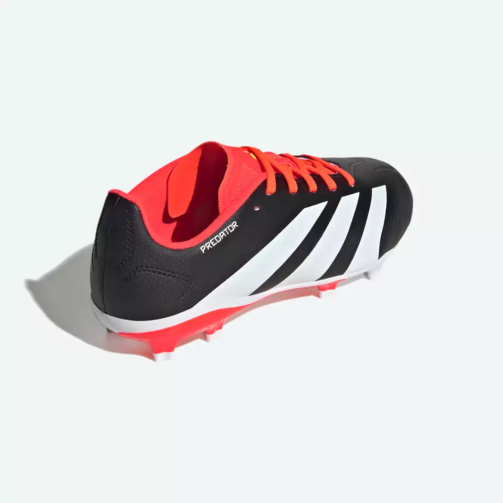 Adidas Predator League 24 FG Junior Football Boots - Black, White, Solar Red.