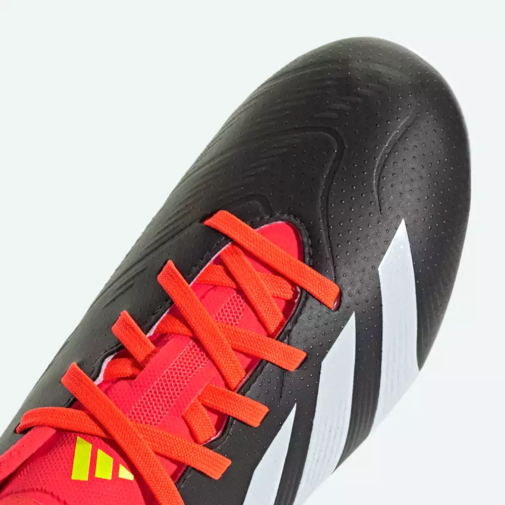 Adidas Predator League 24 FG Junior Football Boots - Black, White, Solar Red.