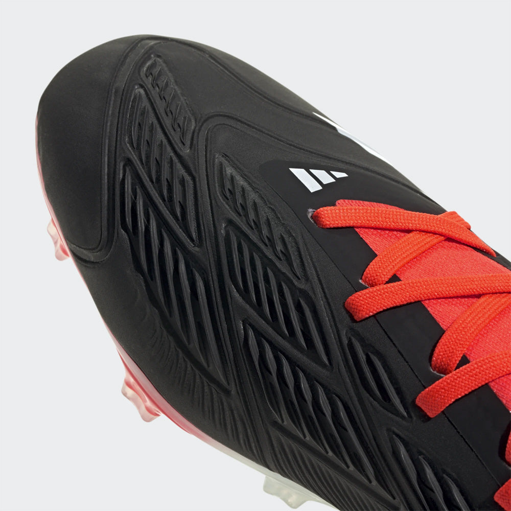 Adidas Predator Pro FG Soccer Cleats (Black/White/Solar Red)