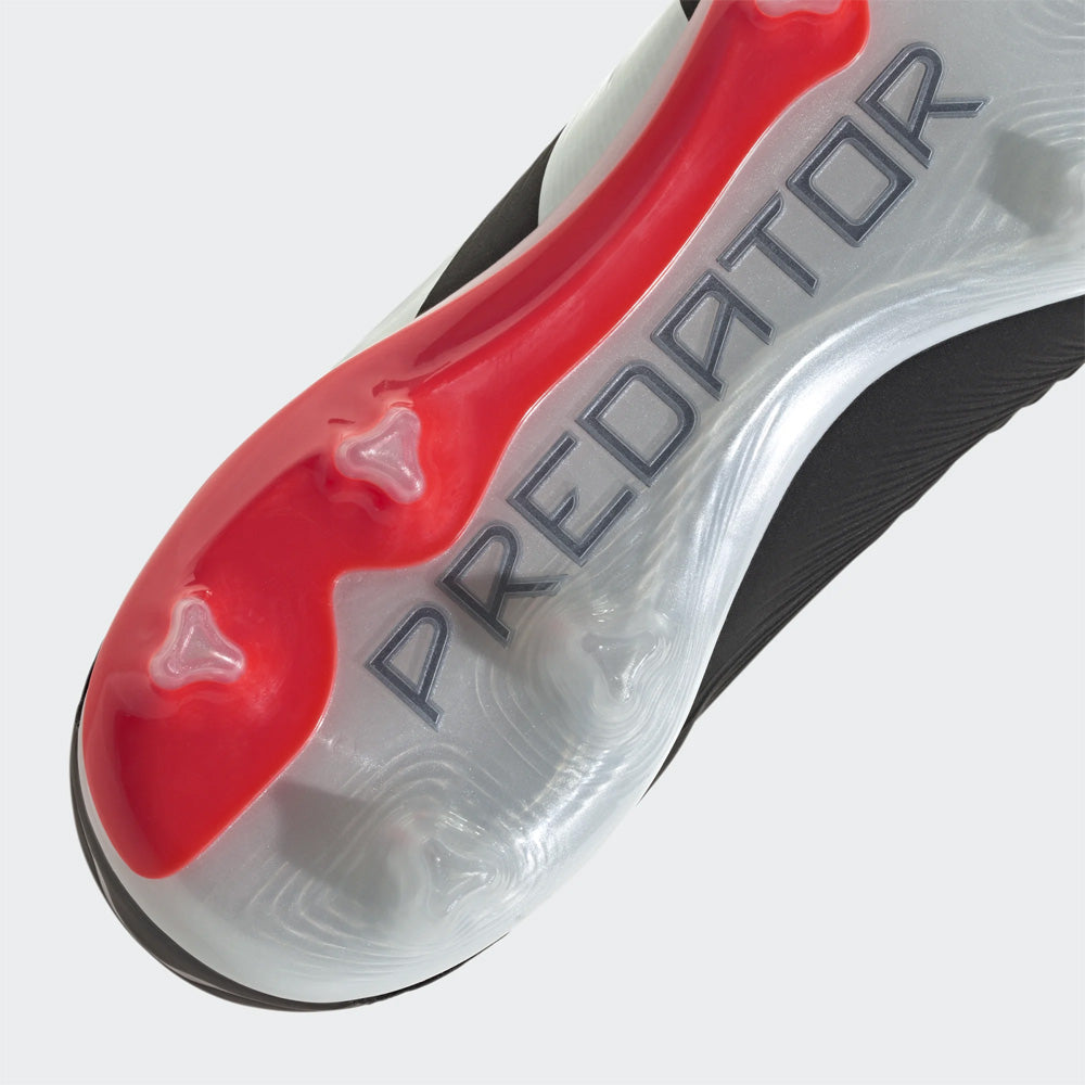 Adidas Predator Pro FG Soccer Cleats (Black/White/Solar Red)