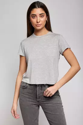 Adine Grey Heather Shrunken Tee