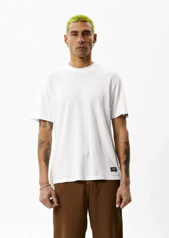 Afends Hemp Retro T-Shirt, Classic White