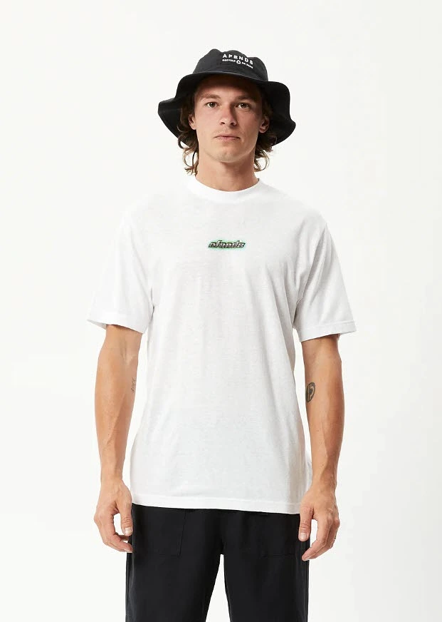 Afends T-Shirt White - Heatwave Hemp Retro - Get it Now